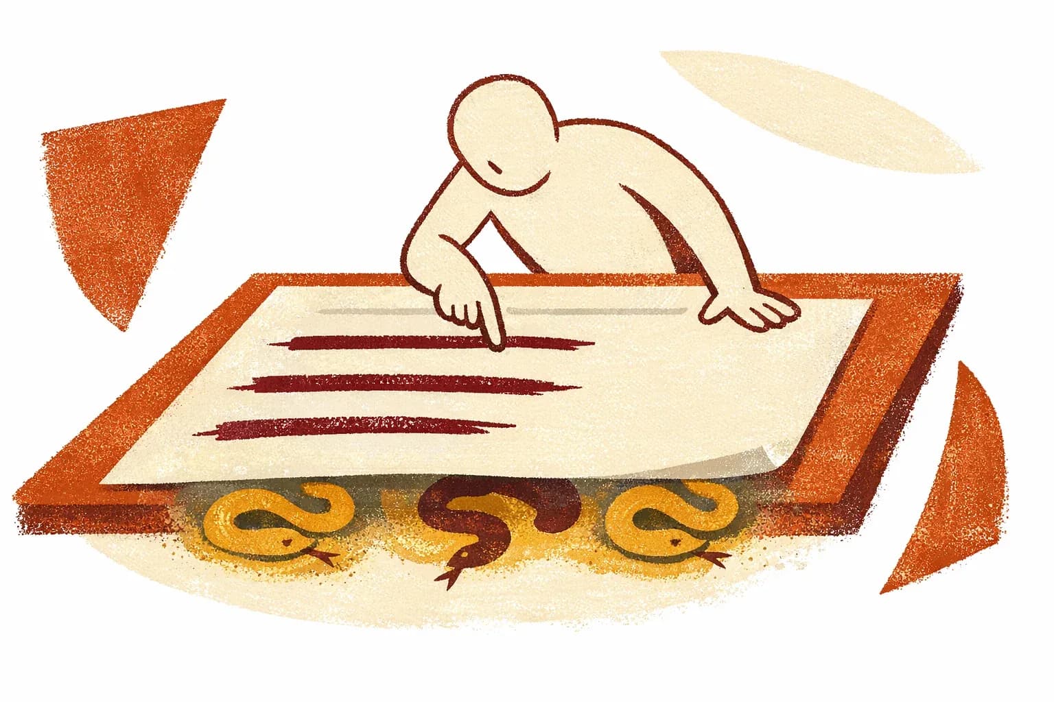 Editorial illustration for "Three term-sheet traps the lawyer's redline misses" — Marga Haus Perspectives